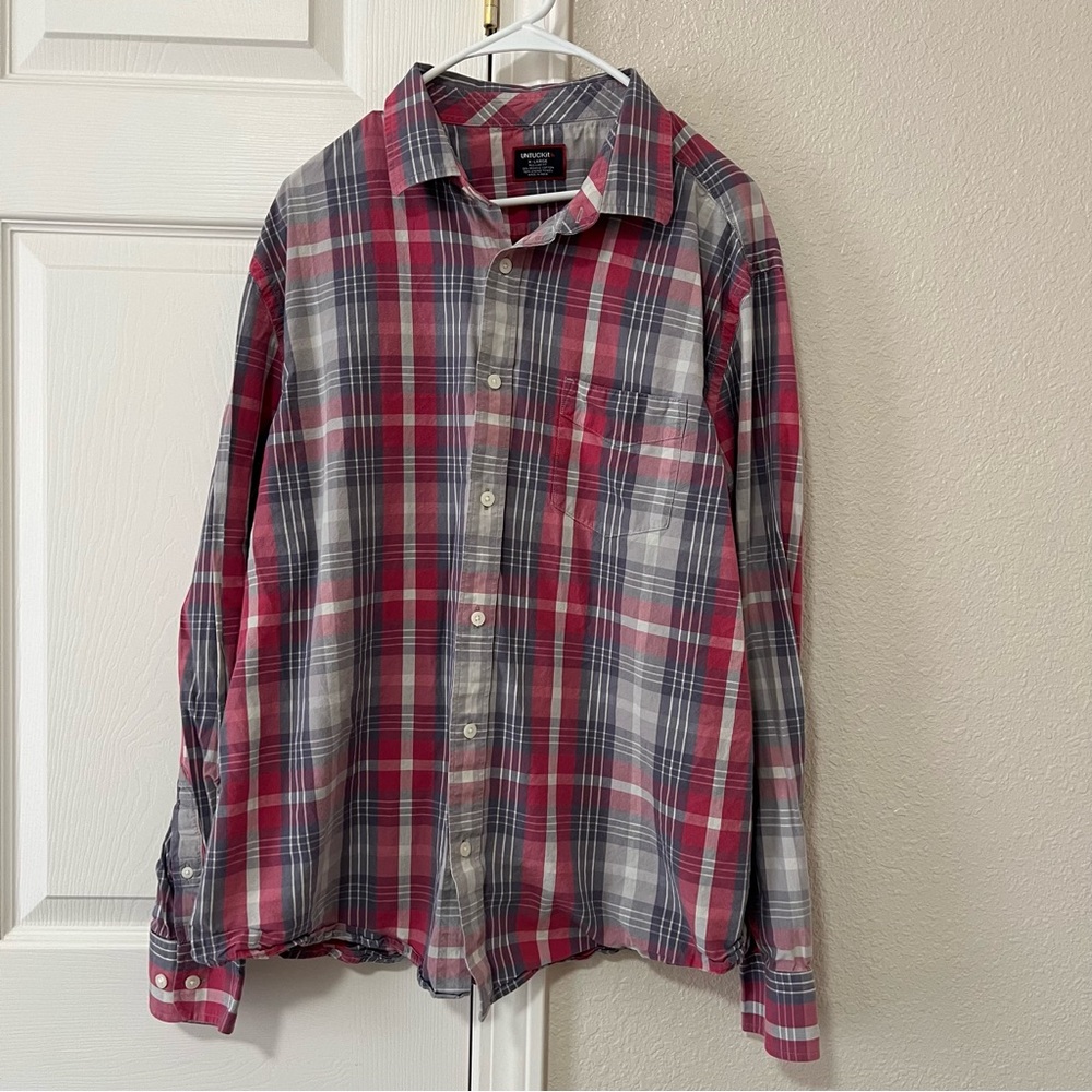 UNTUCKit Organic Cotton & Lenzing Tencel Blend Plaid Button Down - XL